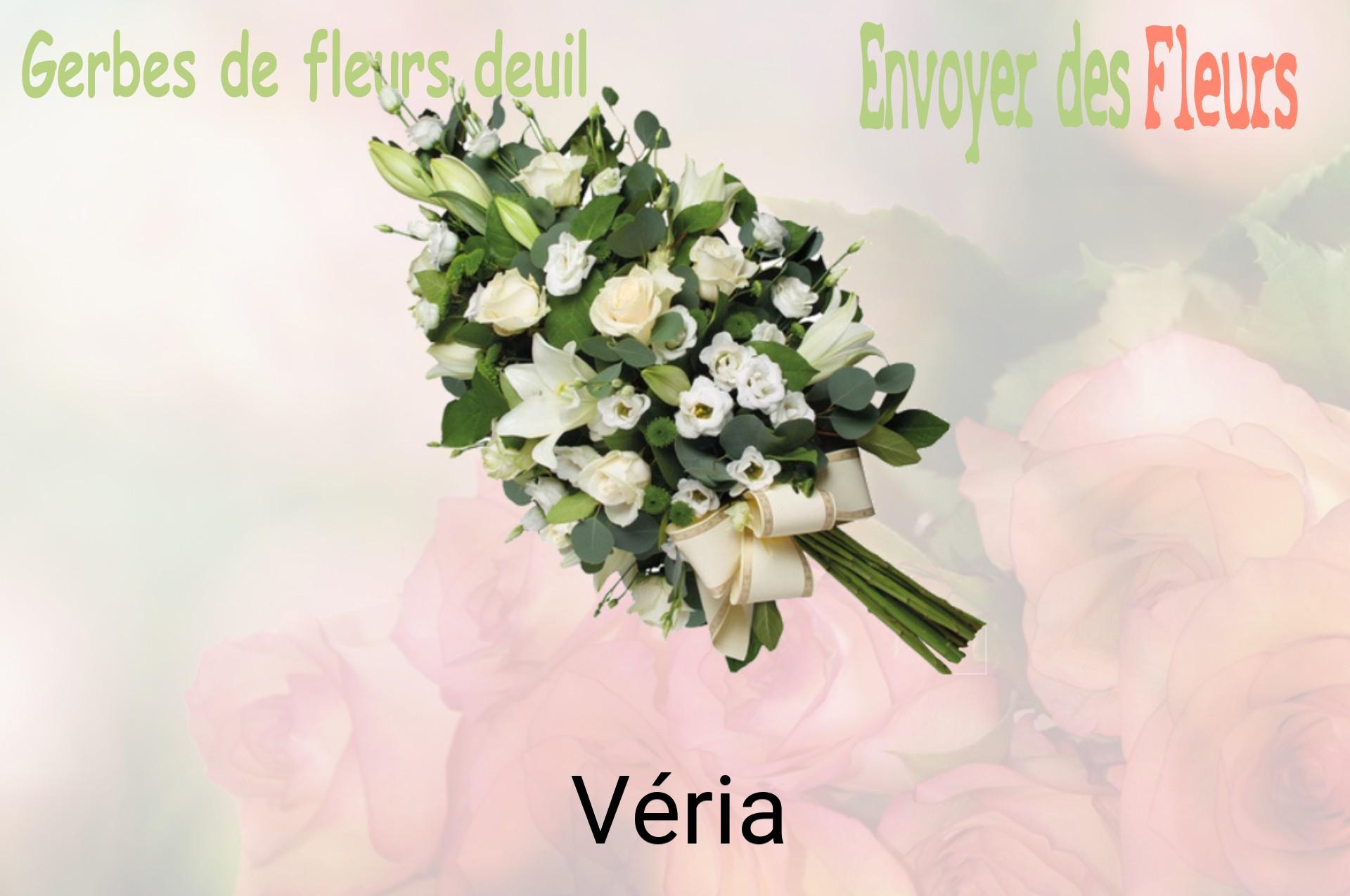 Gerbe de fleurs de deuil livrée à Véria